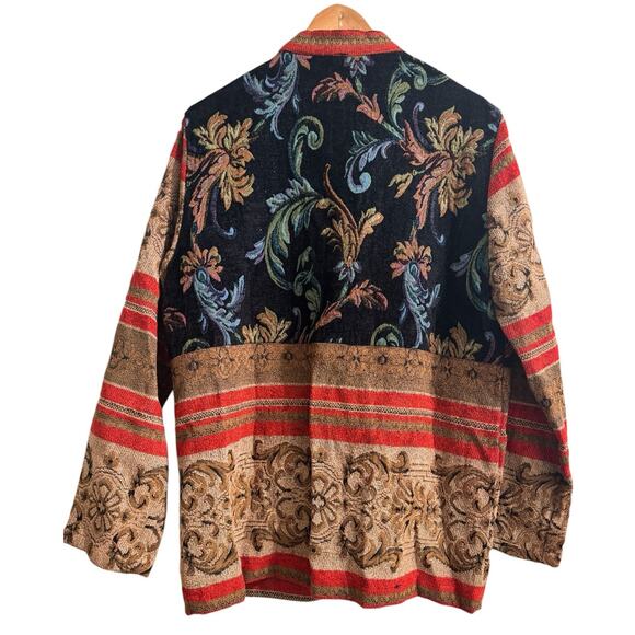 Sag Harbor Tapestry Jacket sz 14 Art to Wear Eclectic Boho Unique Patchwork - Picture 8 of 8